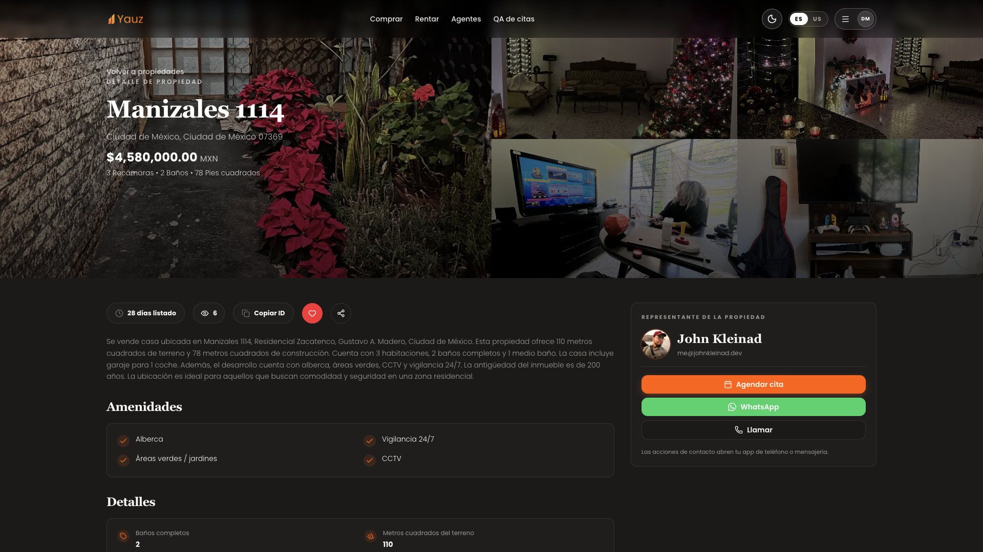 Yauz property detail page